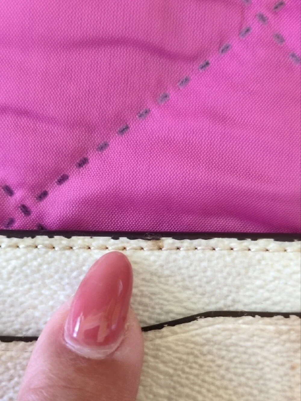 Coach Pink and White Two-Tone Mini Wallet